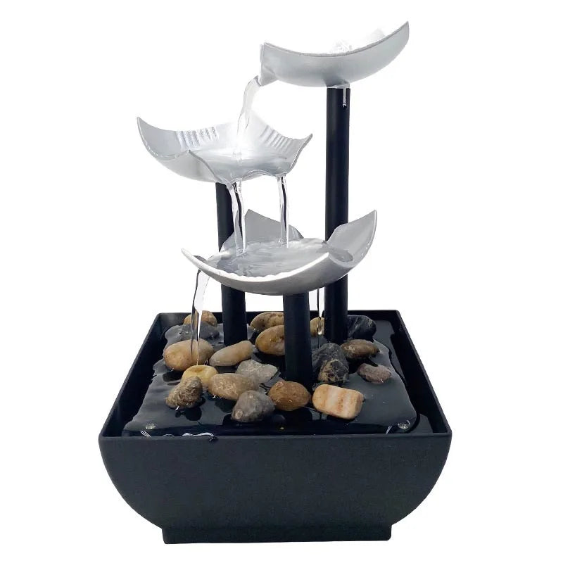 Tabletop Water Fountain-Zen Indoor Decor for Office & Home