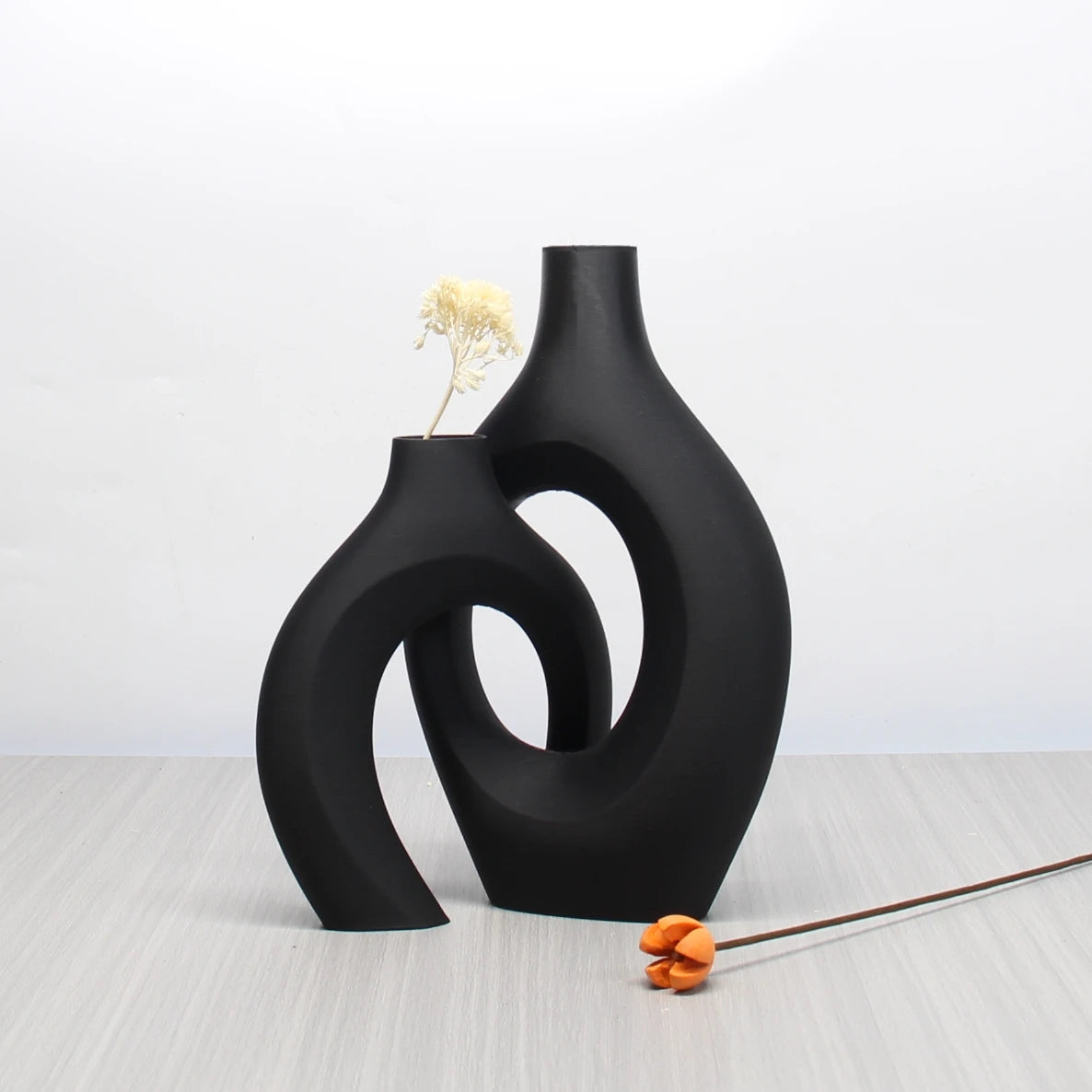 Bohemian Style Ceramic Art Vases – Elegant Decorative Vase Set for Home & Office