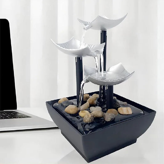 Tabletop Water Fountain-Zen Indoor Decor for Office & Home