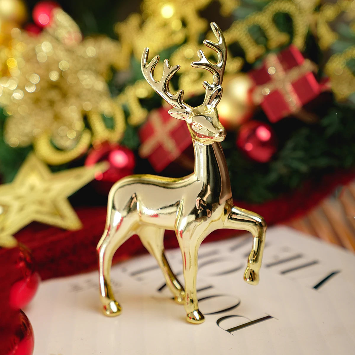 Mother Deer & Fawn Resin Sculptures – Cute Kids Room Decor Animal Miniatures
