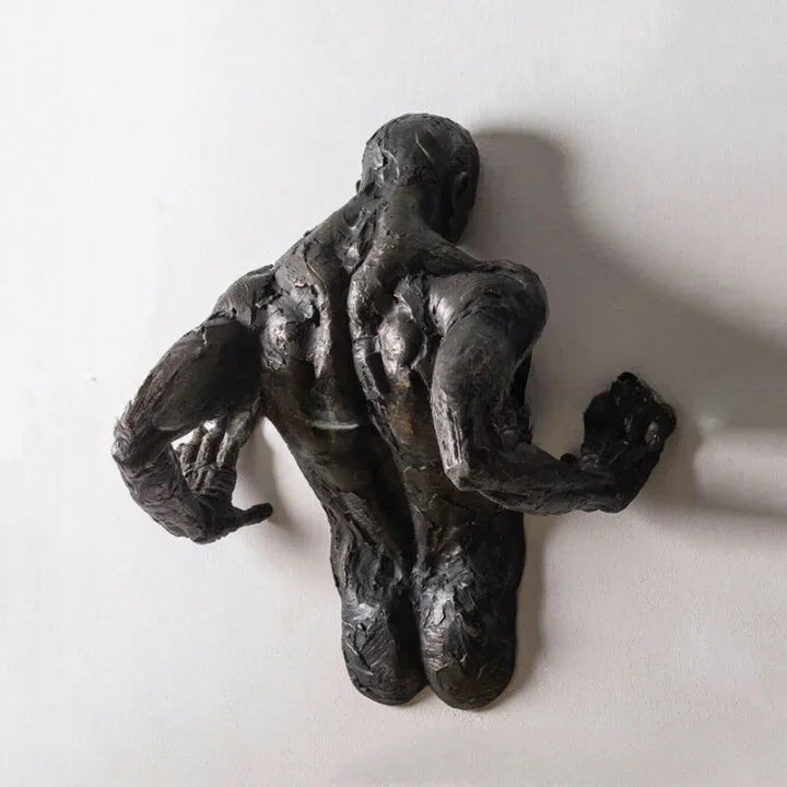 Handcrafted Wall Man Sculpture – Bold & Artistic Wall Decor for Modern Homes