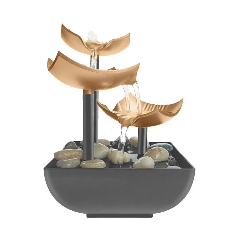 Tabletop Water Fountain-Zen Indoor Decor for Office & Home