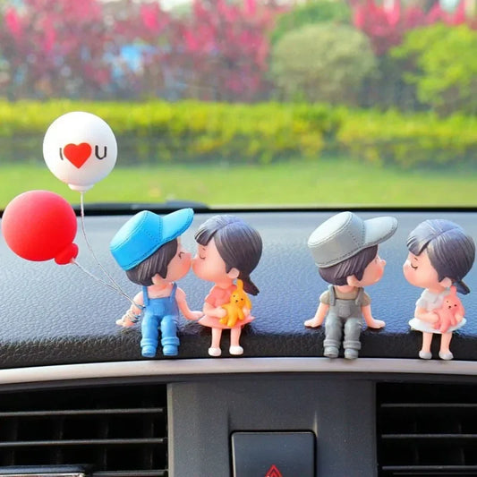 Cute Balloon Couple Resin Decor – Romantic Gift & Home Accent