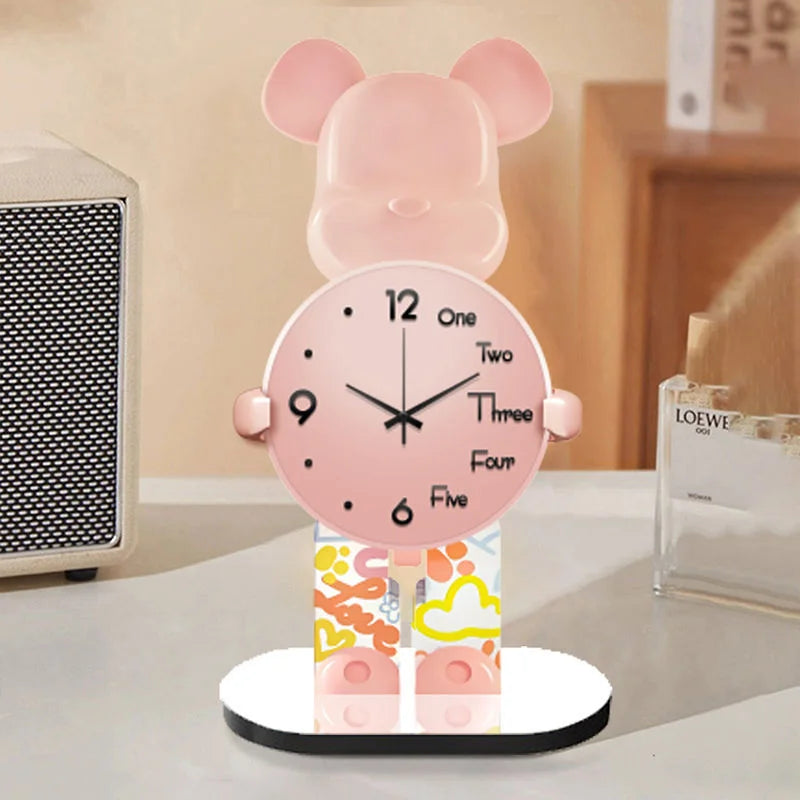 Cartoon Character Modern Alarm Clock – Cute Decorative Clock for Kids Room & Study