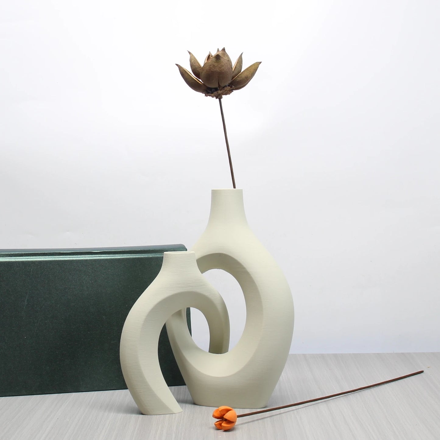 Bohemian Style Ceramic Art Vases – Elegant Decorative Vase Set for Home & Office