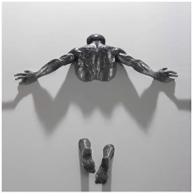 Handcrafted Wall Man Sculpture – Bold & Artistic Wall Decor for Modern Homes