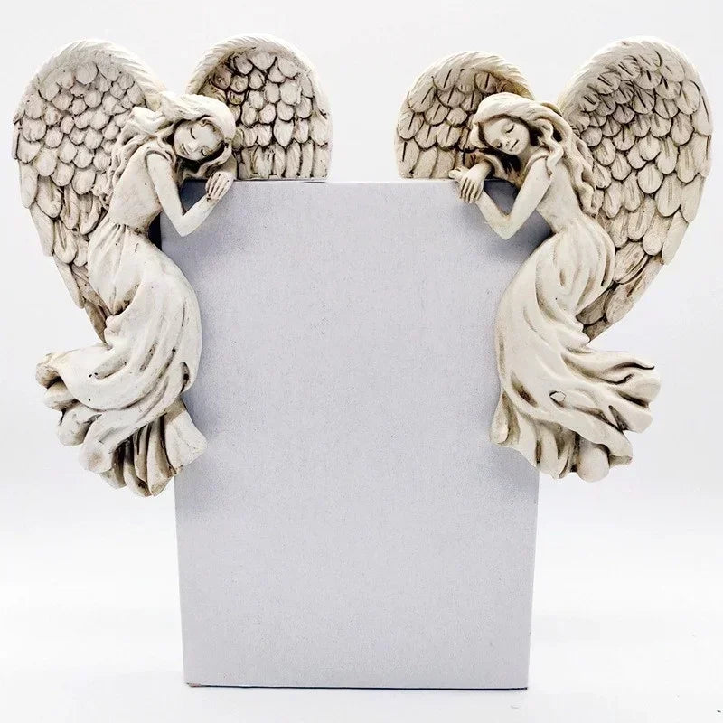 Elegant Angel Wings Wall Sculpture – Resin Door Frame Ornament for Home Decor