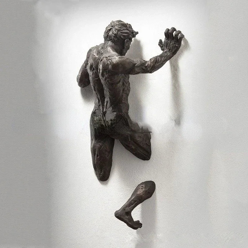 Handcrafted Wall Man Sculpture – Bold & Artistic Wall Decor for Modern Homes