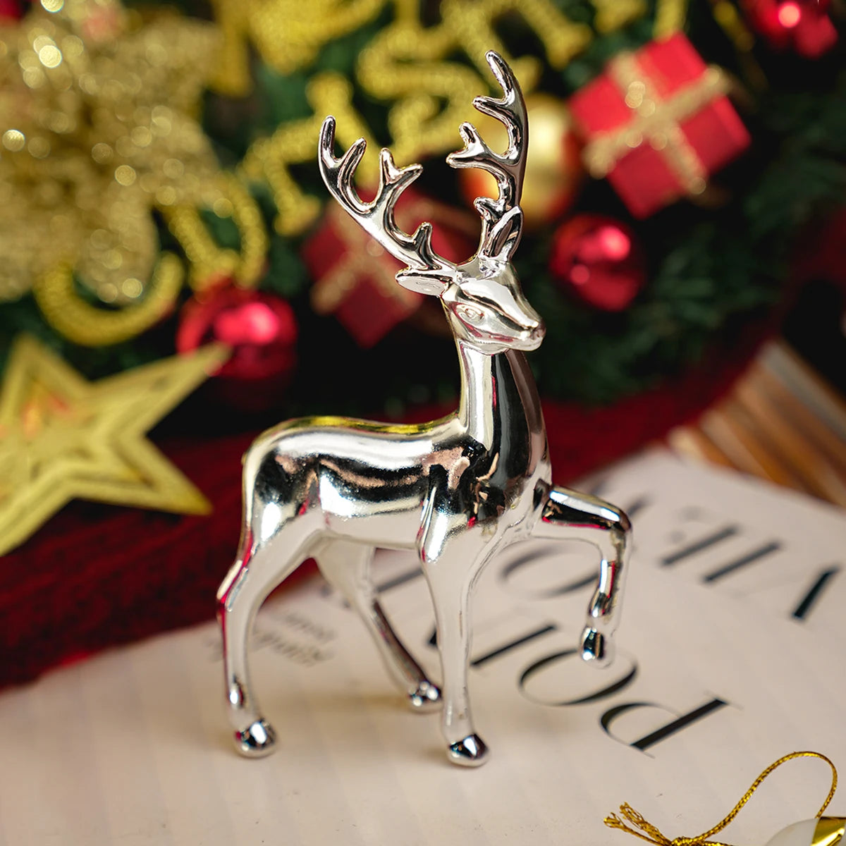 Mother Deer & Fawn Resin Sculptures – Cute Kids Room Decor Animal Miniatures