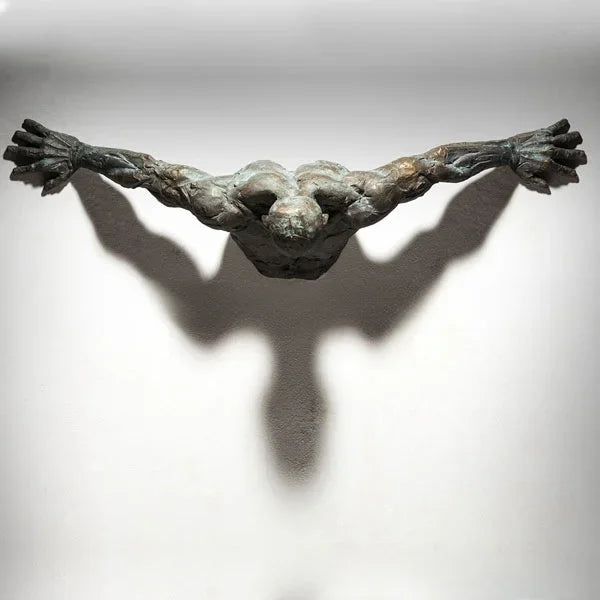 Handcrafted Wall Man Sculpture – Bold & Artistic Wall Decor for Modern Homes